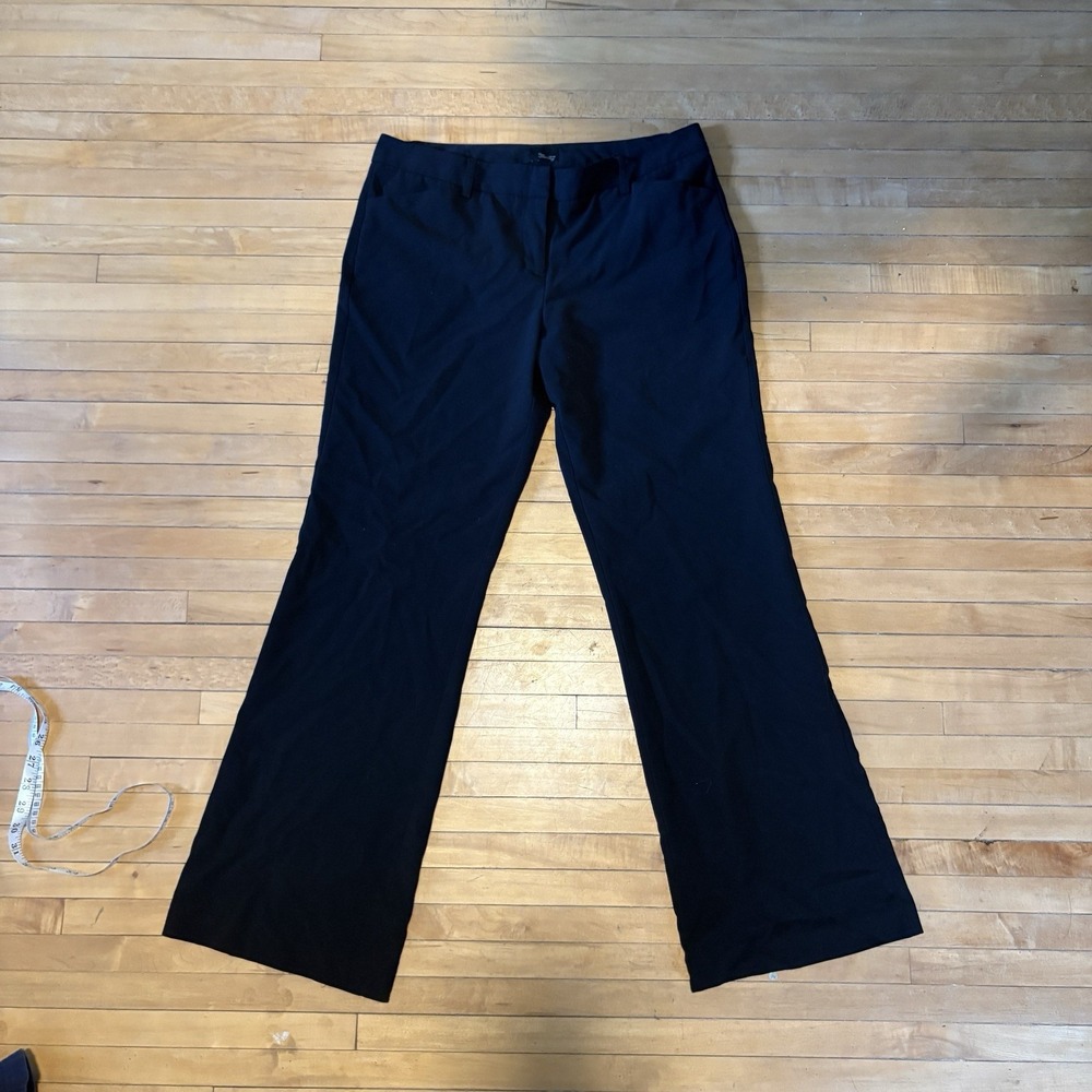 Star City Women's All Black Y2K Dress Pants Size 11 Bootcut *DISTRESS*
